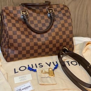 Authentic Louis Vuitton Speedy B Damier Ebene